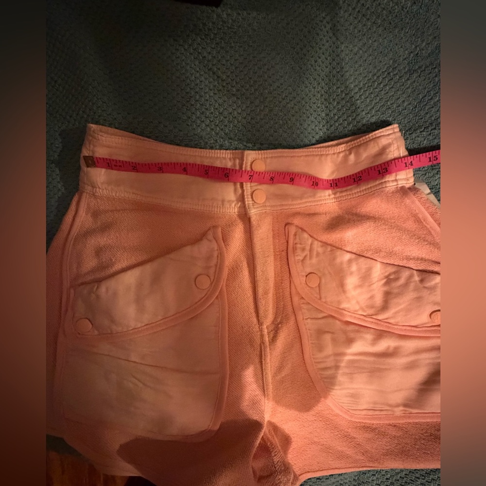 Free People Peach Lounge Shorts Snap Pocket FP Movement XS New - Picture 4 of 4